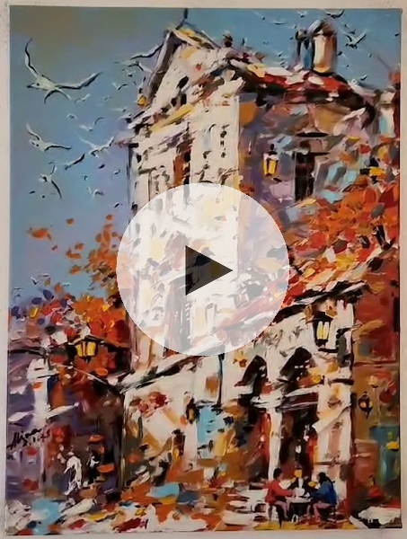 ArteDiAlina.com painting: Rumours in the city